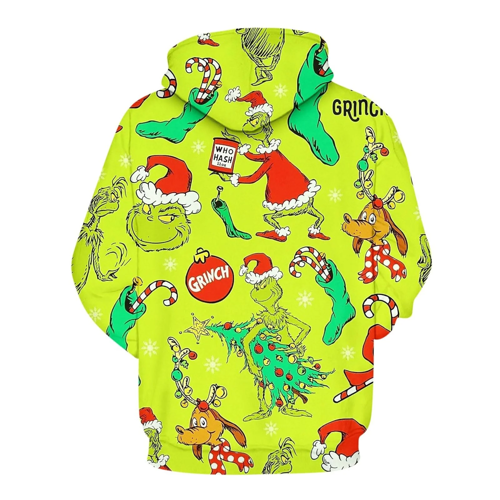 Рождественский свитер BHXUTK Женская рождественская толстовка Рождественский пуловер Женский свитер с 3D принтом оленя и снеговика Забавный рождественский свитер Унисекс Рождественская толстовка с капюшоном Рождественская толстовка, фото №2