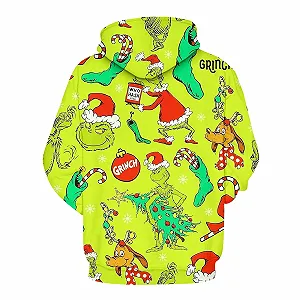 Рождественский свитер BHXUTK Женская рождественская толстовка Рождественский пуловер Женский свитер с 3D принтом оленя и снеговика Забавный рождественский свитер Унисекс Рождественская толстовка с капюшоном Рождественская толстовка synthetic.ua - Фото 1