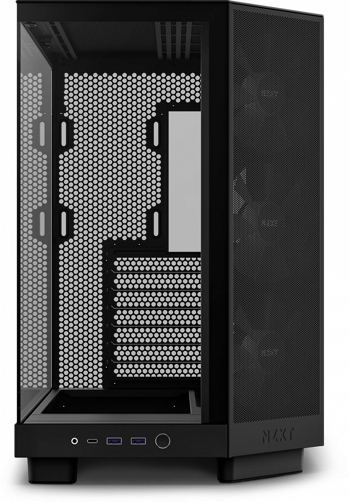 Корпус NZXT H6 Flow RGB (CC-H61FB-R1) / Mid-Tower / ATX, Micro-ATX, Mini-ITX / 3x120mm ARGB / 1xUSB Type-C / Без БЖ / Чорний, фото №5 Корпус NZXT H6 Flow RGB (CC-H61FB-R1) / Mid-Tower / ATX, Micro-ATX, Mini-ITX / 3x120mm ARGB / 1xUSB Type-C / Без БЖ / Чорний, фото №5