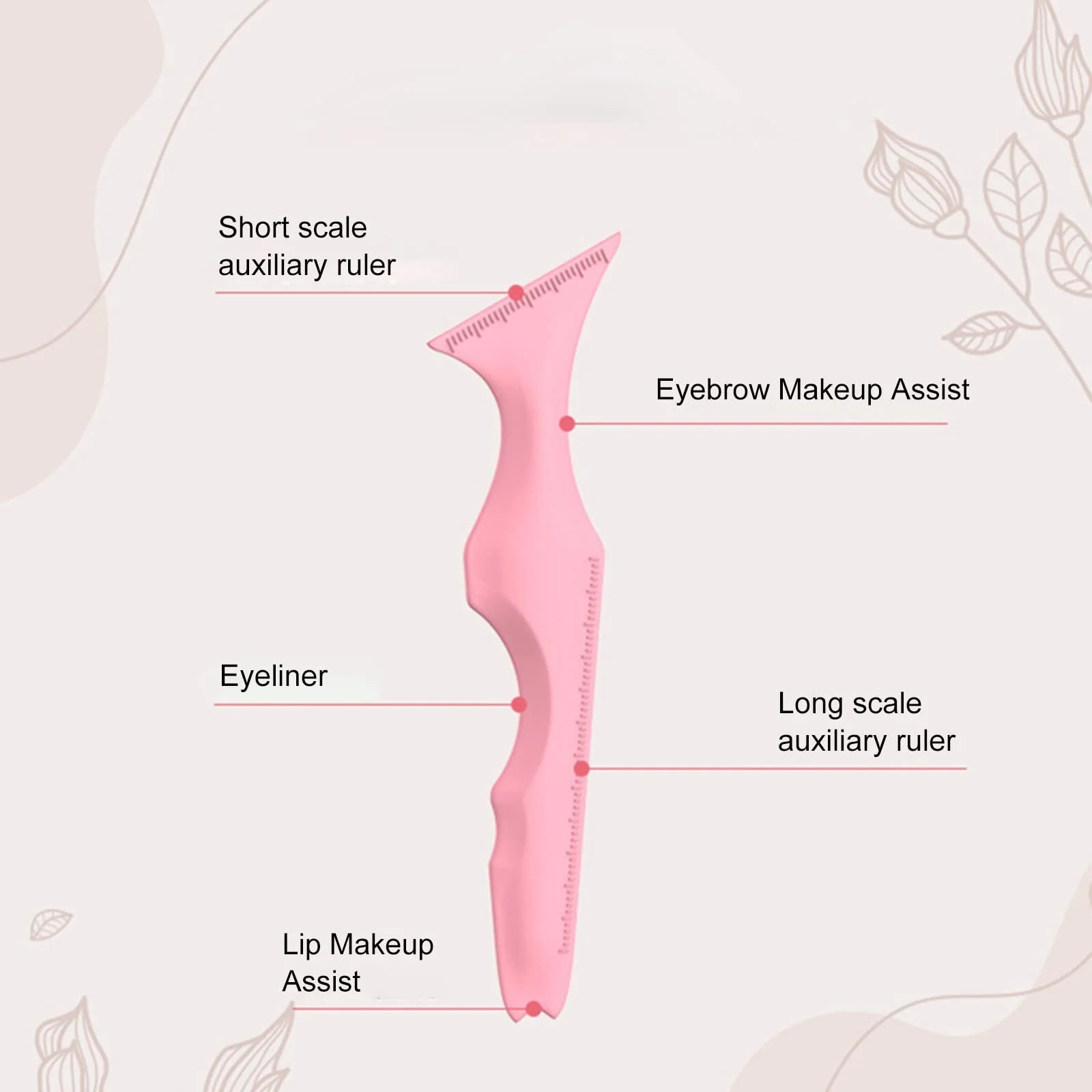 Трафарети для підводки очей силіконові Layhou 5 в 1, багаторазові, для брів, тіней, інструмент для швидкого макіяжу для ледачих очей #1, фото №6