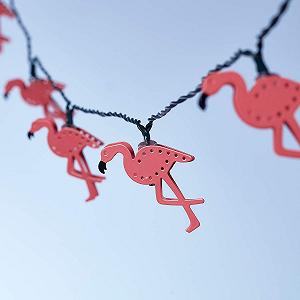 Гирлянда Lights4fun Светодиодная Фламинго 10 LED Металл Питание от батареек synthetic.ua - Фото 1