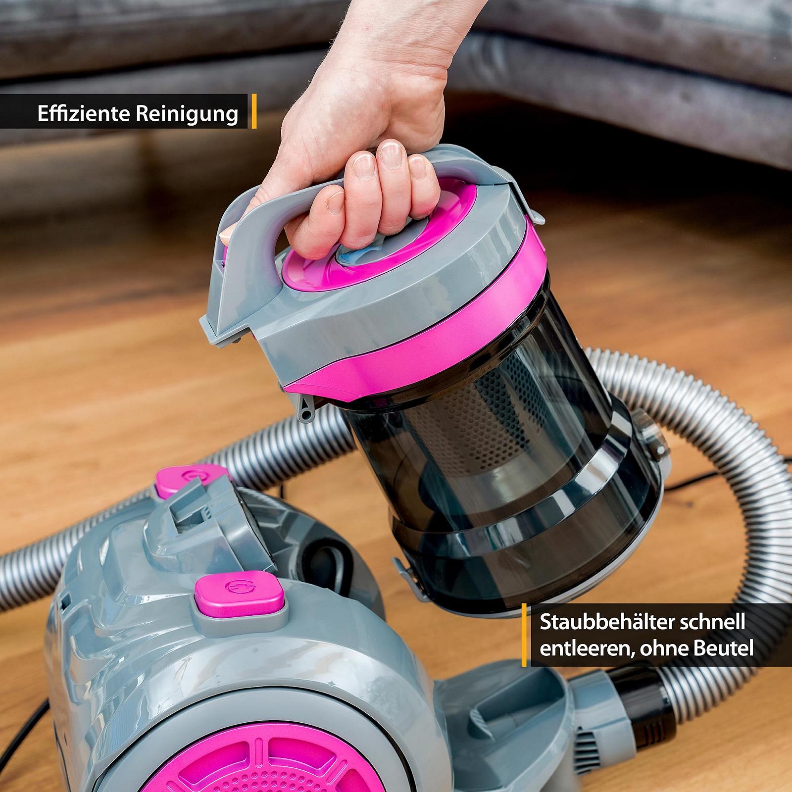 Пилосос TZS First Austria Безмішковий 800 Вт HEPA Фільтр для Алергіків 4.8 м Кабель 2 л Фіолетовий/Сірий, фото №6