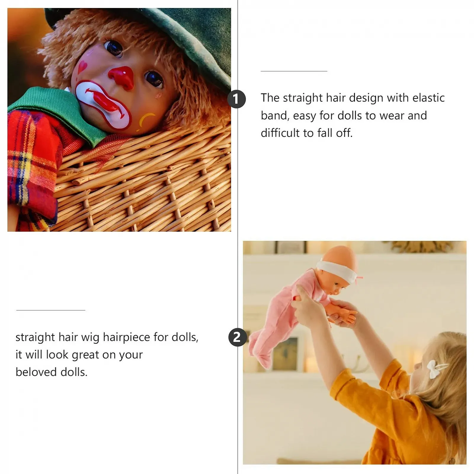 Волосся jojofuny 6 шт Синтетичне для ляльок, фото №6 Волосся jojofuny 6 шт Синтетичне для ляльок, фото №6