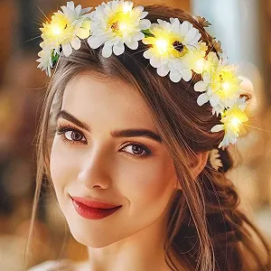 Вінок для волосся з LED підсвічуванням Zoestar synthetic.ua - Фото 1