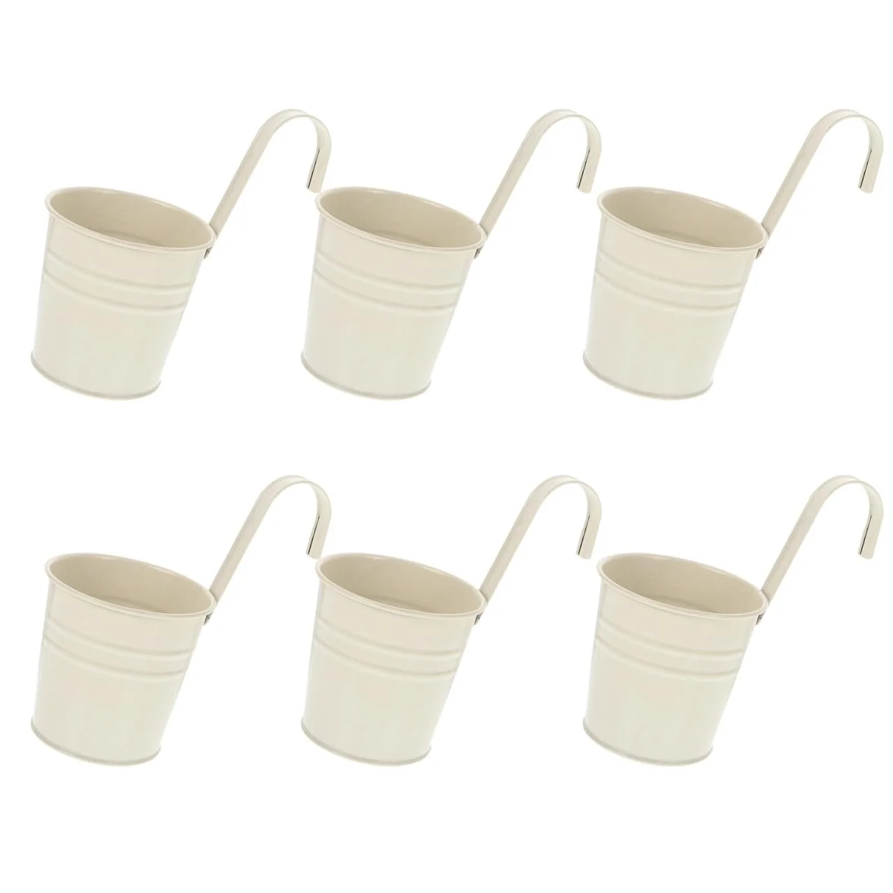 Підвісний квітковий горщик Cabilock Залізний зі знімним гачком та дренажним отвором 4 дюйми, фото №1