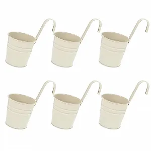 Підвісний квітковий горщик Cabilock Залізний зі знімним гачком та дренажним отвором 4 дюйми - Фото 1