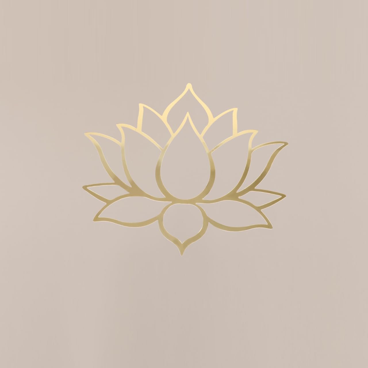 Наклейки для стін UPKOCH 3D Acrylic Lotus Mirror Золотий, фото №9