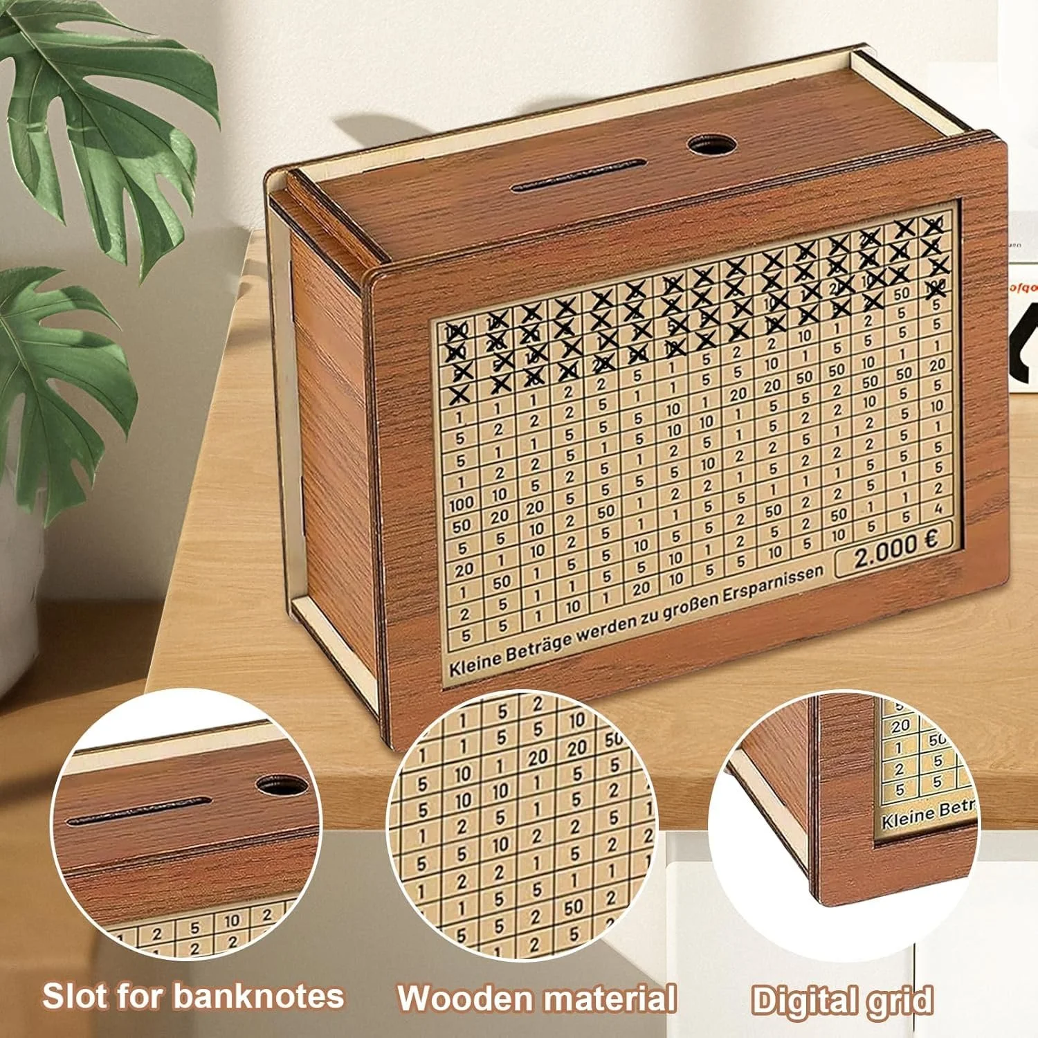 Дерев'яна скарбничка STFYUG з лічильником, фото №4