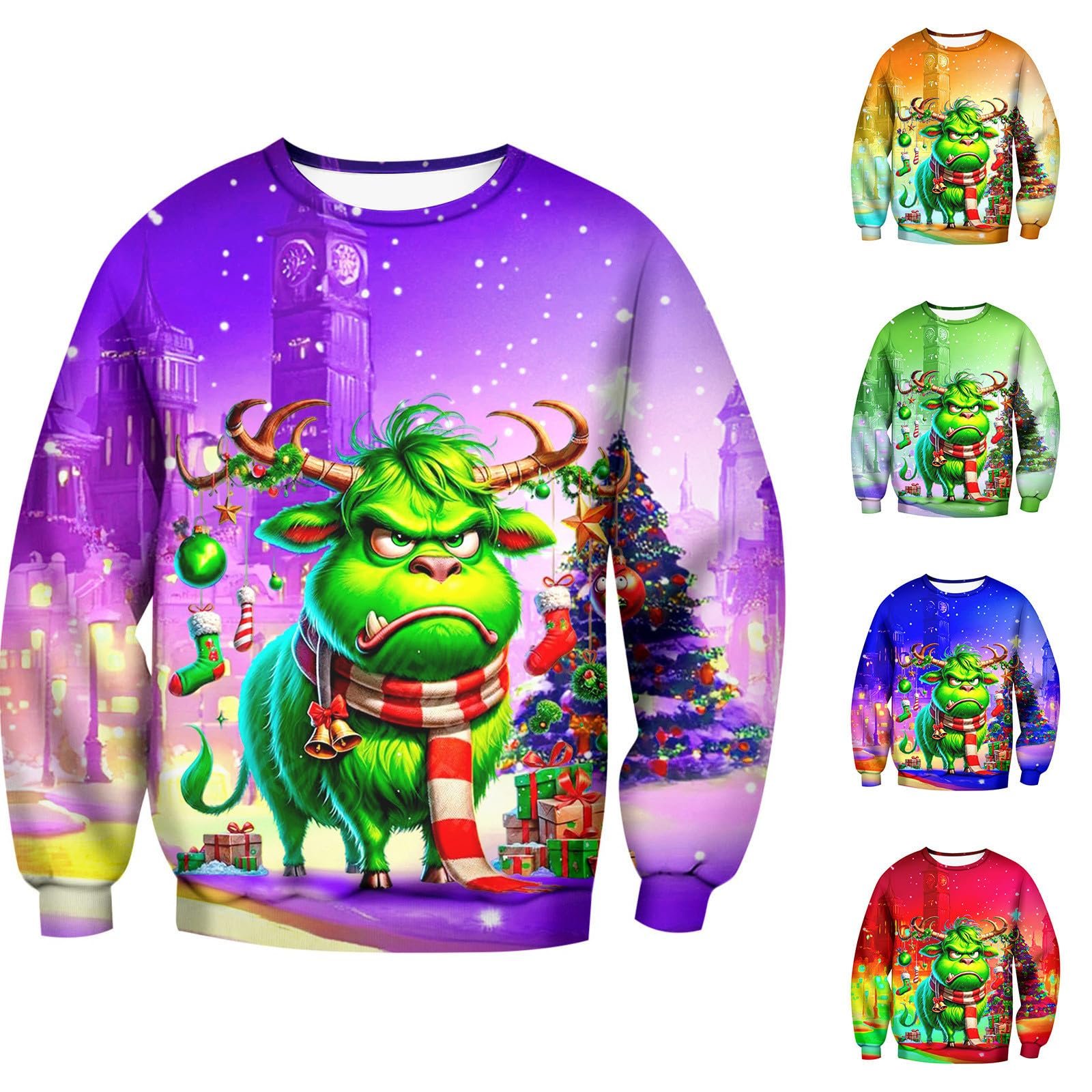 Джемпер Generisch Рождественский джемпер для детей Повседневный Свободный Удобный Рождественский модный худи для мальчиков и девочек Толстовка, фото №2