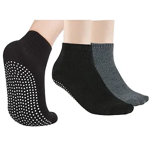 4 пари нековзних шкарпеток для жінок і чоловіків, шкарпетки для йоги - Фото 1