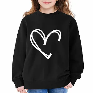 Пуловер Generisch для девочек, свитшот с круглым вырезом, свитер с длинными рукавами для детей, хлопковый топ, повседневный джемпер, зимняя мода - Фото 1