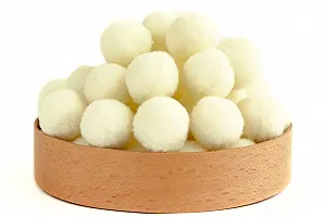 Помпоны для рукоделия Лентомания 20мм бархатные Light yellow 10шт (POM20-10) - Фото 1