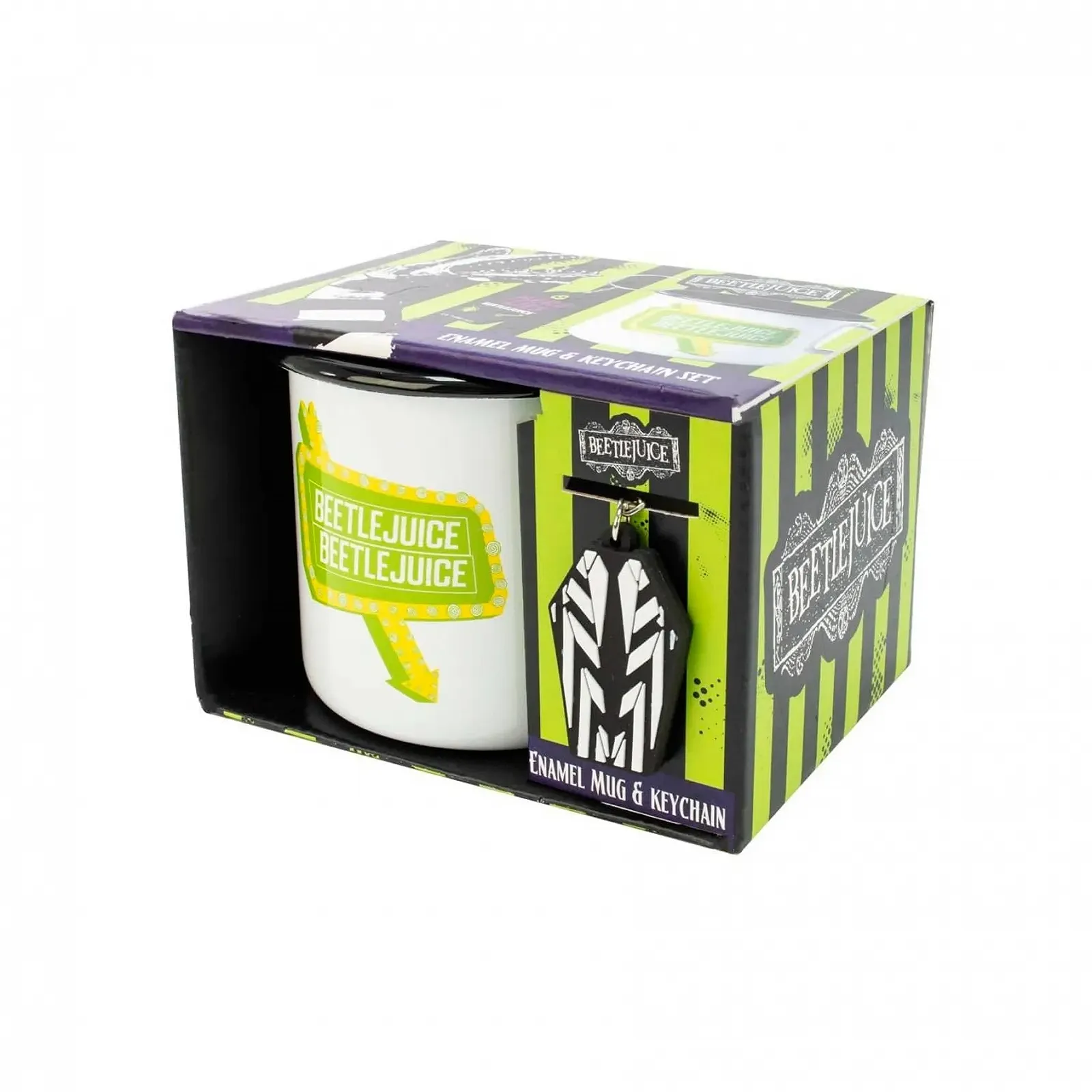 Набір емальованих кухлів Beetlejuice I Myself Am Strange and Unusual (Один розмір), фото №1
