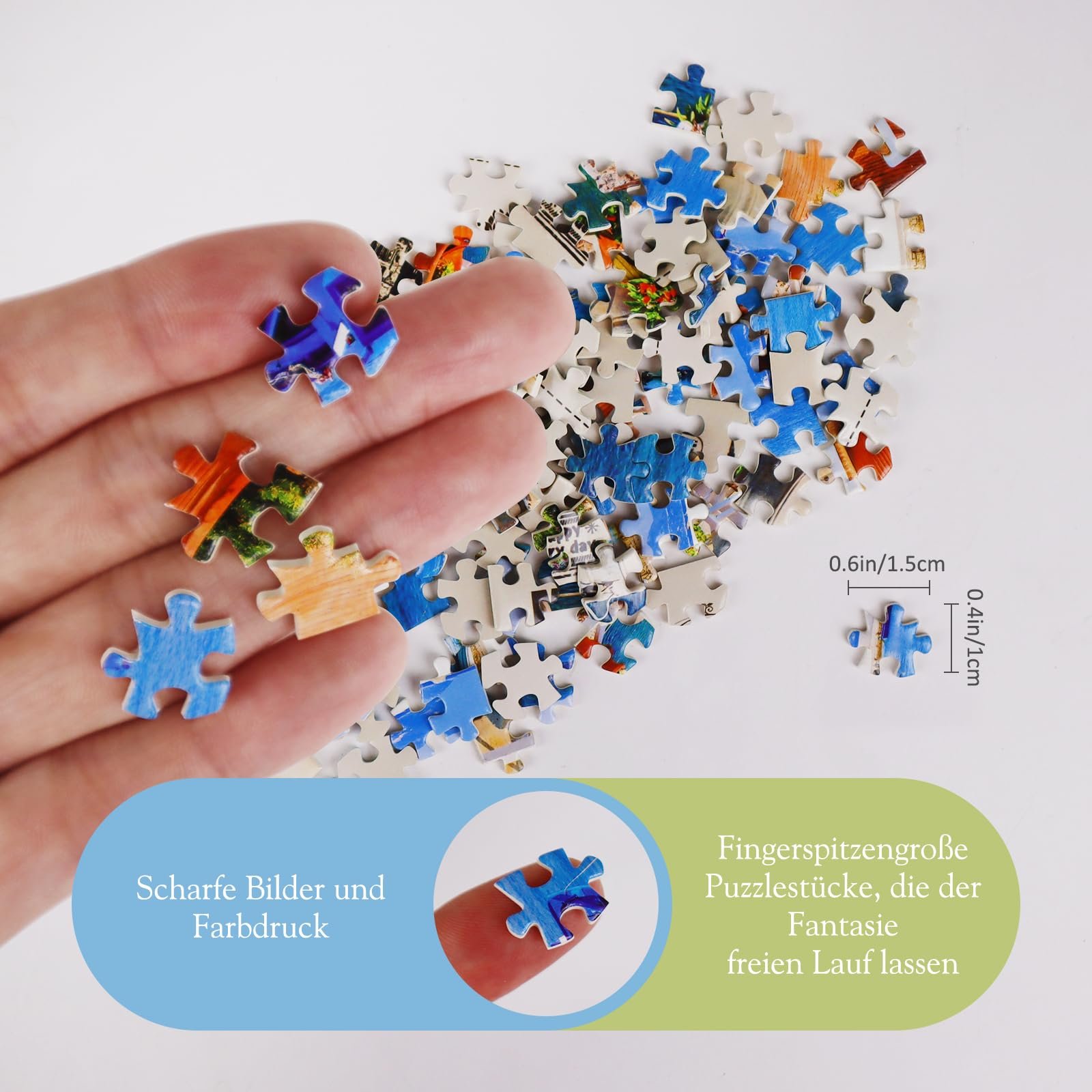 Набір міні-пазлів MISITU Church Train Port 4 шт. по 150 елементів для дорослих, фото №4