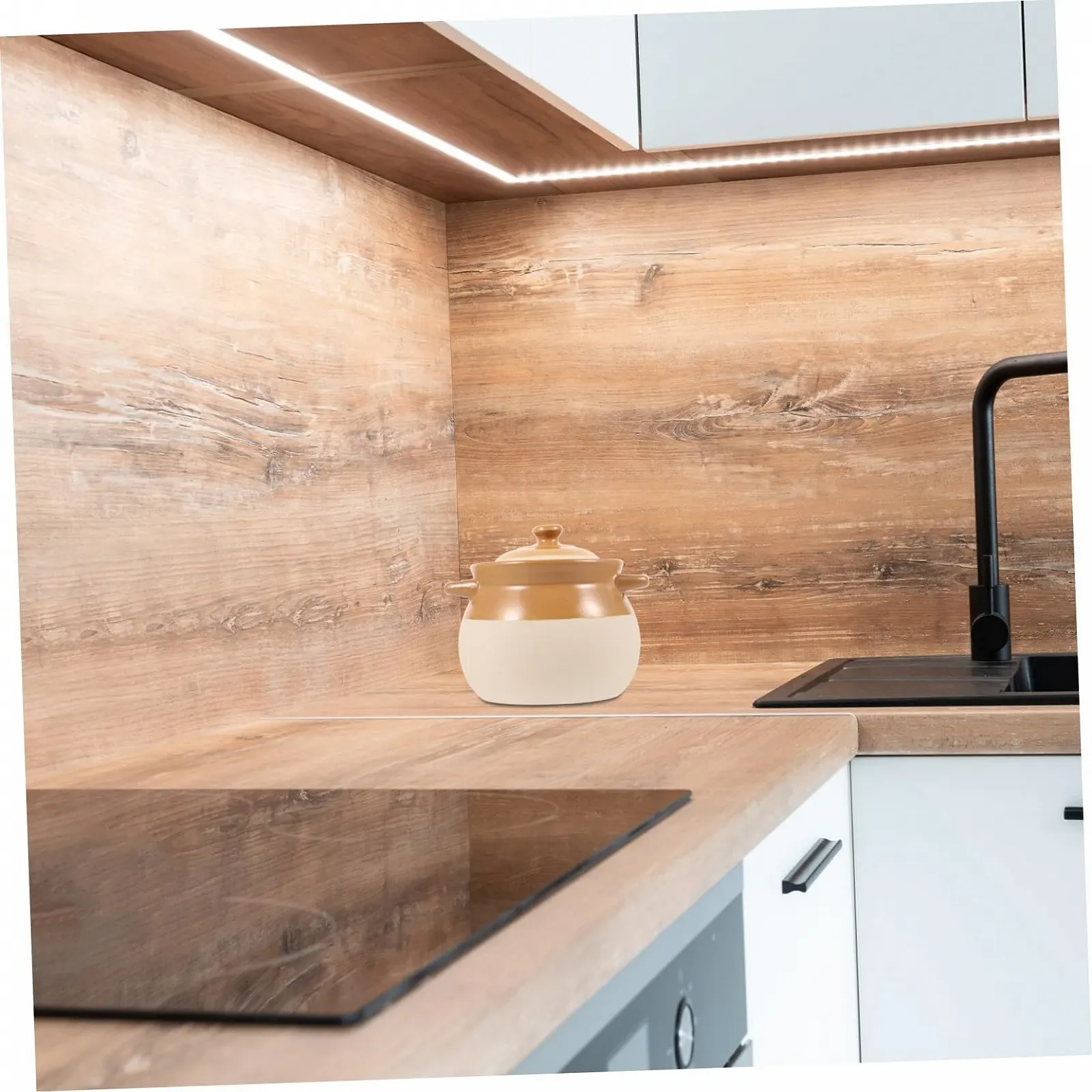 Кастрюля для тушения VALICLUD керамическая Vintage с ручкой термостойкая для газовых плит, фото №7