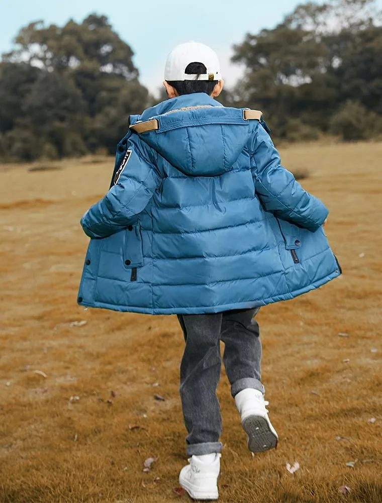 Зимова куртка FTCayanz для хлопчиків і дівчаток, з капюшоном, фото №8