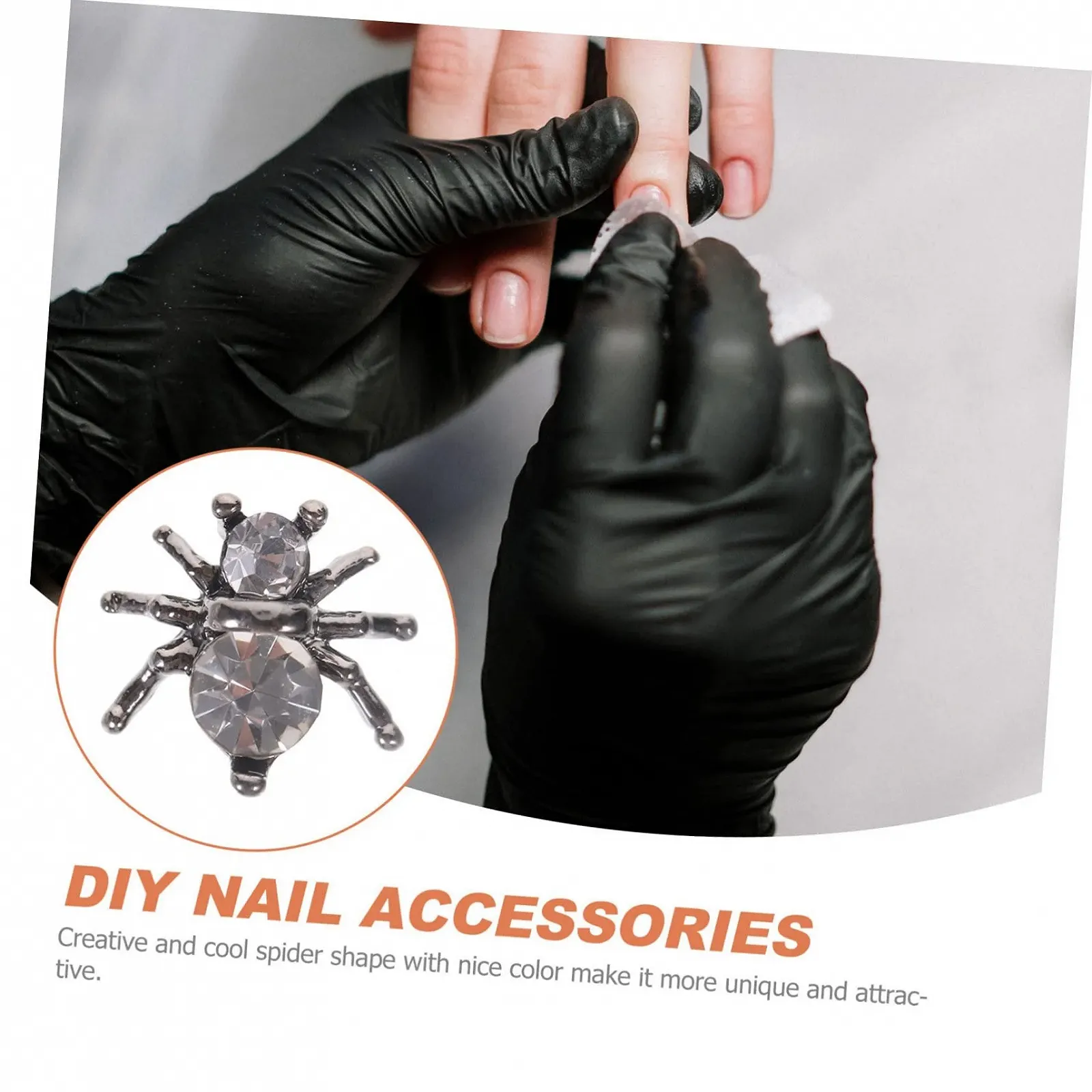 Подвеска для ногтей Healeved Паук 200 шт. Кристалл, фото №2