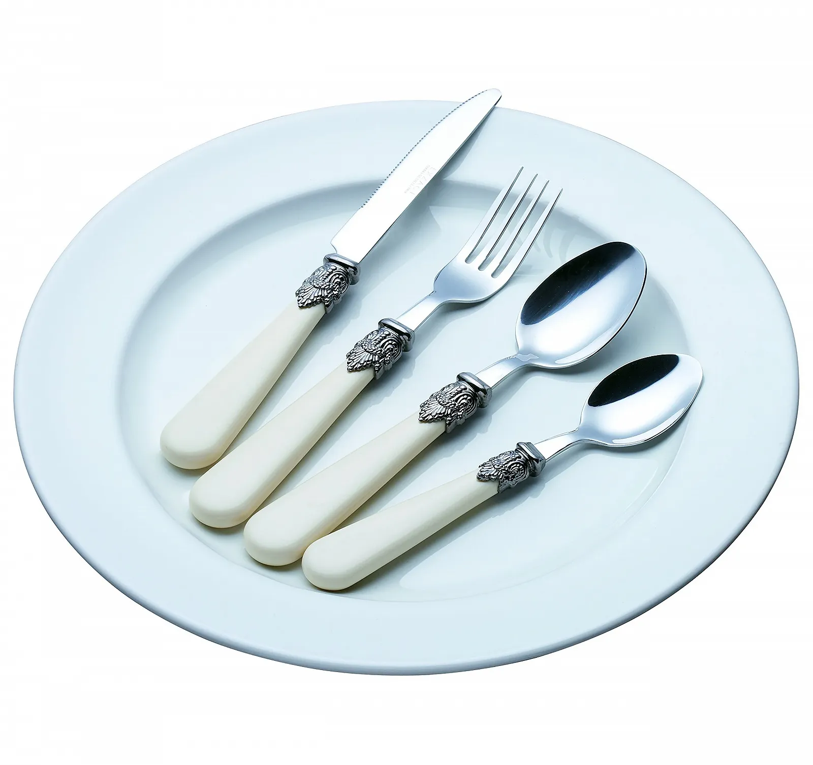 Набір столових приборів Exzact WF28-16CRM Ivory Cream, нержавіюча сталь, кремовий колір, фото №9