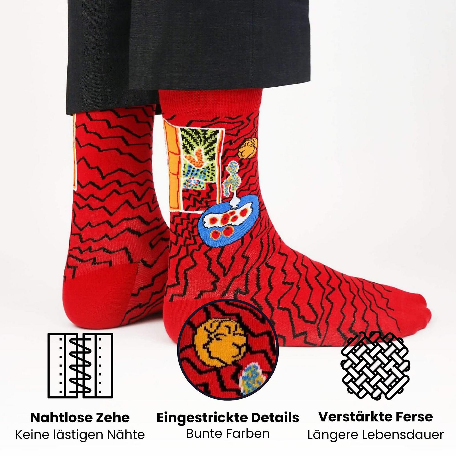 Шкарпетки Gustav Klimt, Mondrian, Van Gogh, Franz Marc, Friedrich, Munch Art Socks з органічної бавовни, фото №4
