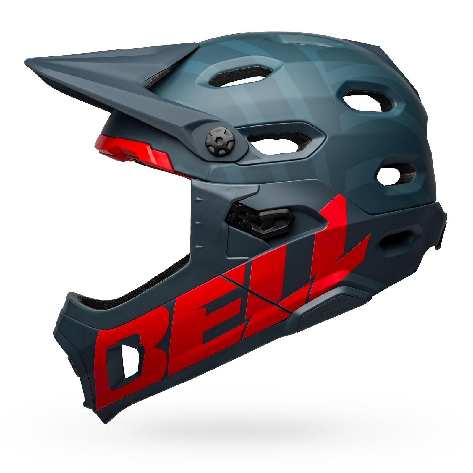 Шлем Bell Downhill MTB Super DH Spherical Prime, матовый, сине-малиновый, фото №3