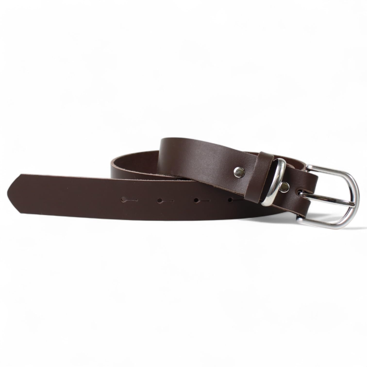 Женский кожаный ремень FRONHOFER 3 cm Satin Silver Buckle Stainless Steel and Leather Loop 19401, фото №2