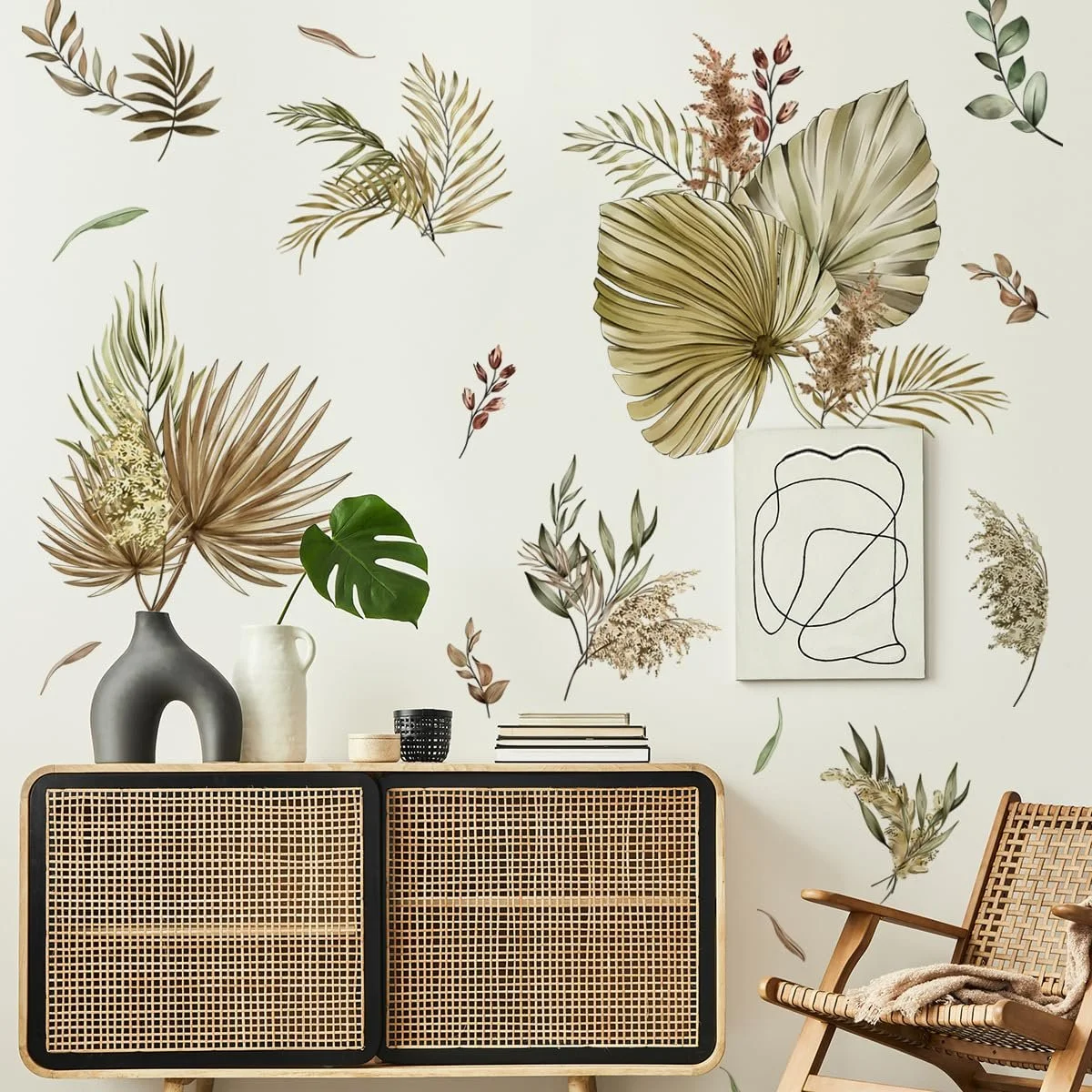 Наклейка на стіну Runtoo Бохо Пальмове листя, фото №3