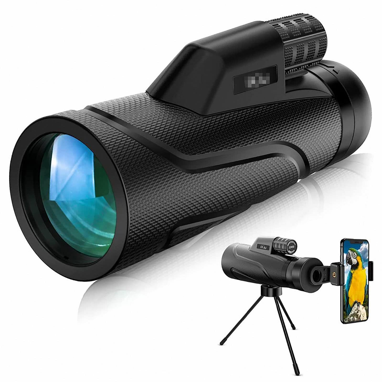 Монокуляр DERBUT HD 12×42 з тримачем для смартфона, штативом, водонепроникною BAK4-призмою, фото №1