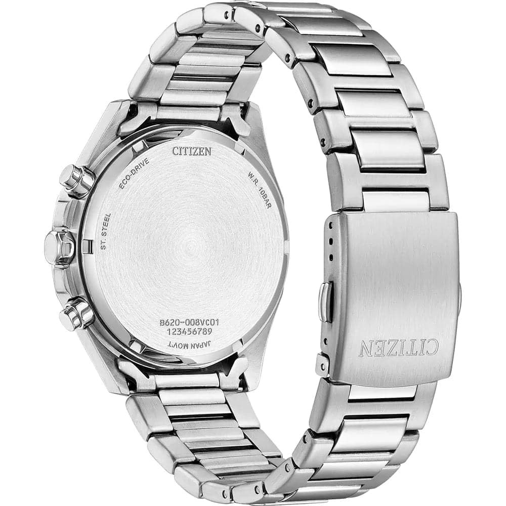 Чоловічий годинник CITIZEN CA4590-81X з аналоговим кварцовим механізмом, стальний ремінець, зелений, браслет, фото №3