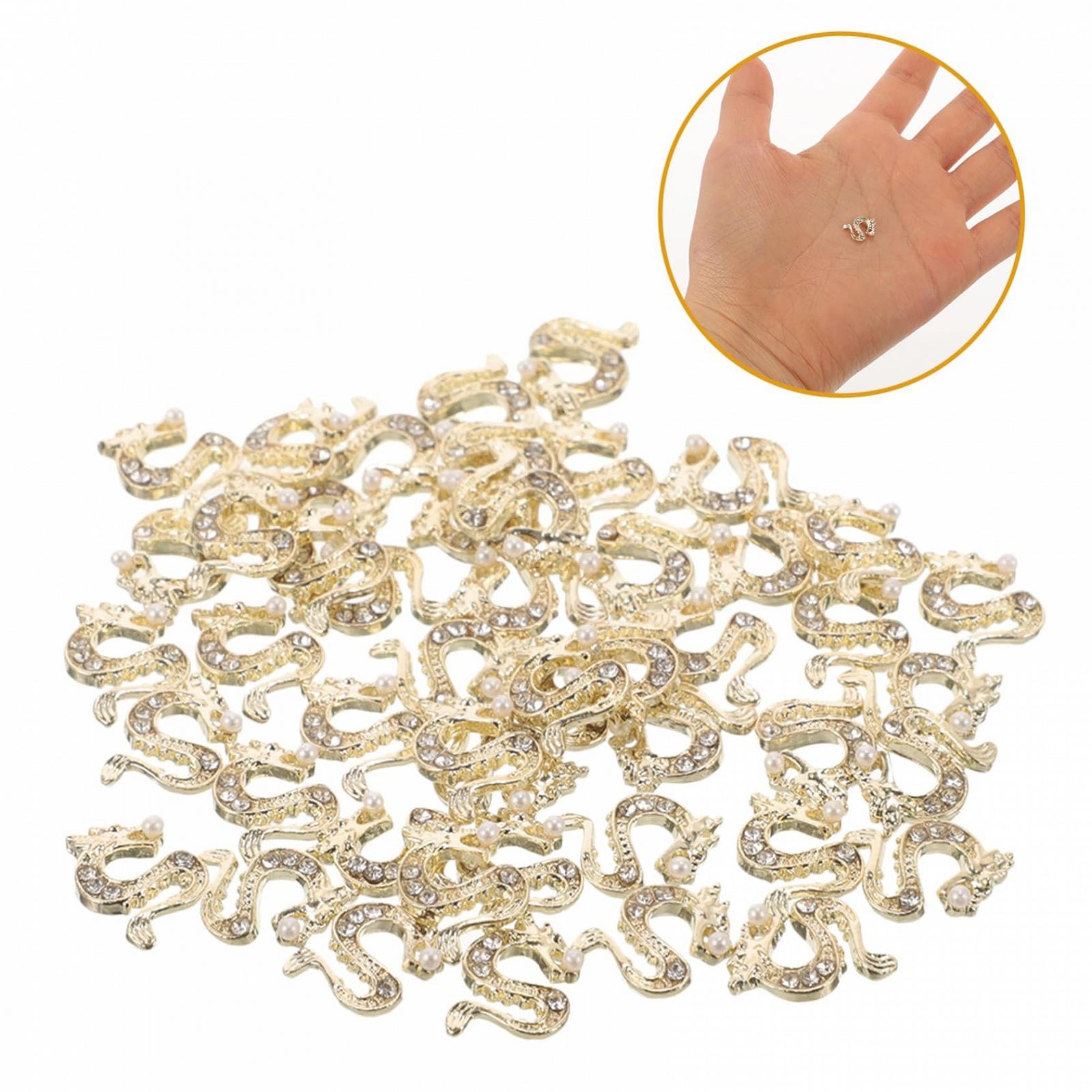 Подвески для ногтей Пачка из 50 штук Дракон 3D Стразы Miss Zircon Бриллиантовый Шарм, фото №5