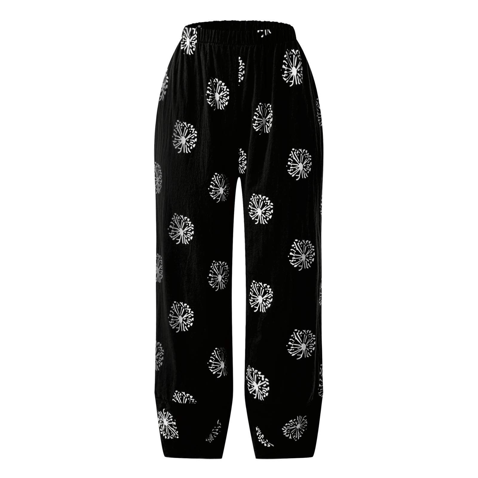 Штаны AI Эластичный пояс Тканевый пояс Цветочный принт Широкие Женские, фото №5 Штаны AI Эластичный пояс Тканевый пояс Цветочный принт Широкие Женские, фото №5