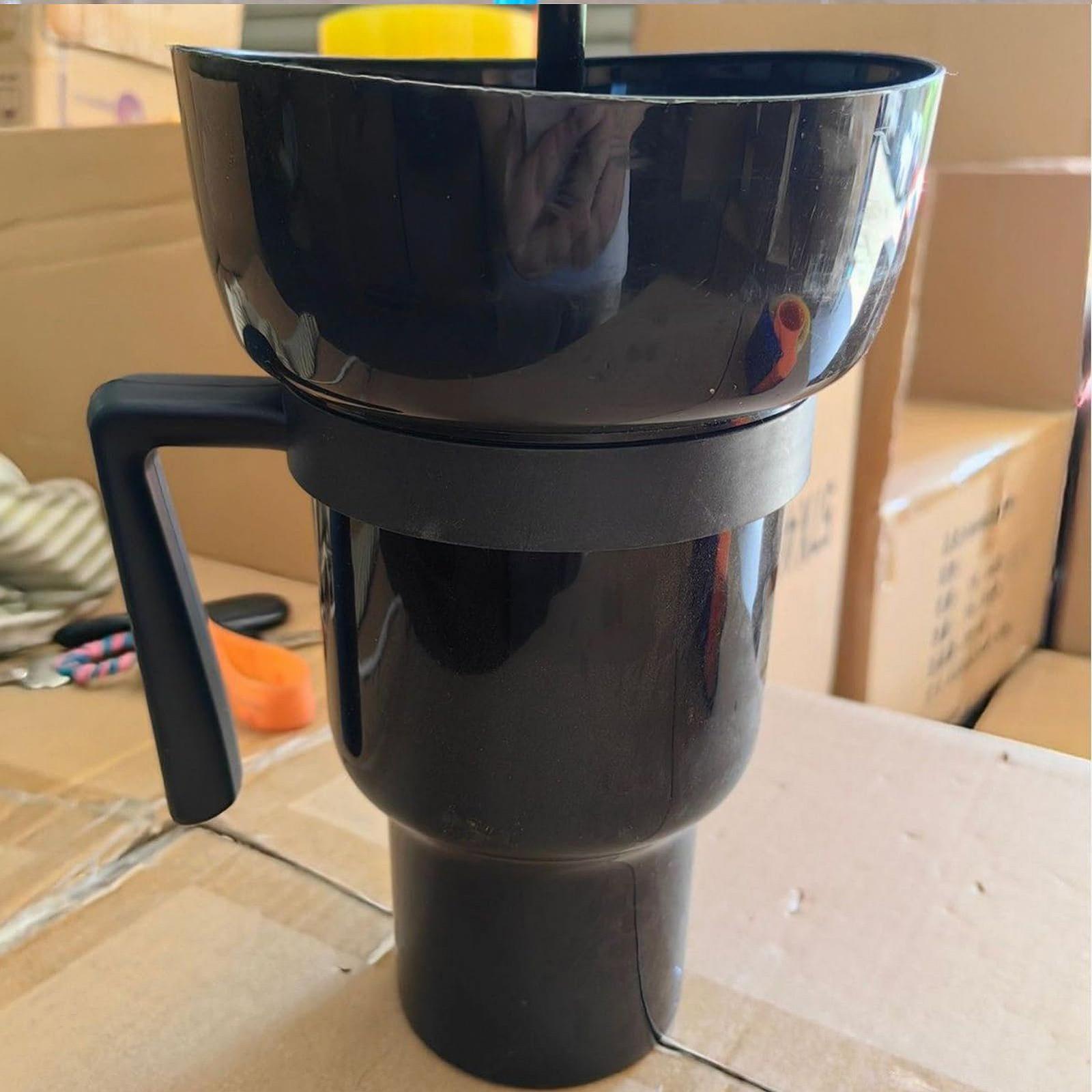 Кухоль 2-в-1 багаторазового використання для снеків та напоїв з соломинкою, фото №9 Кухоль 2-в-1 багаторазового використання для снеків та напоїв з соломинкою, фото №9