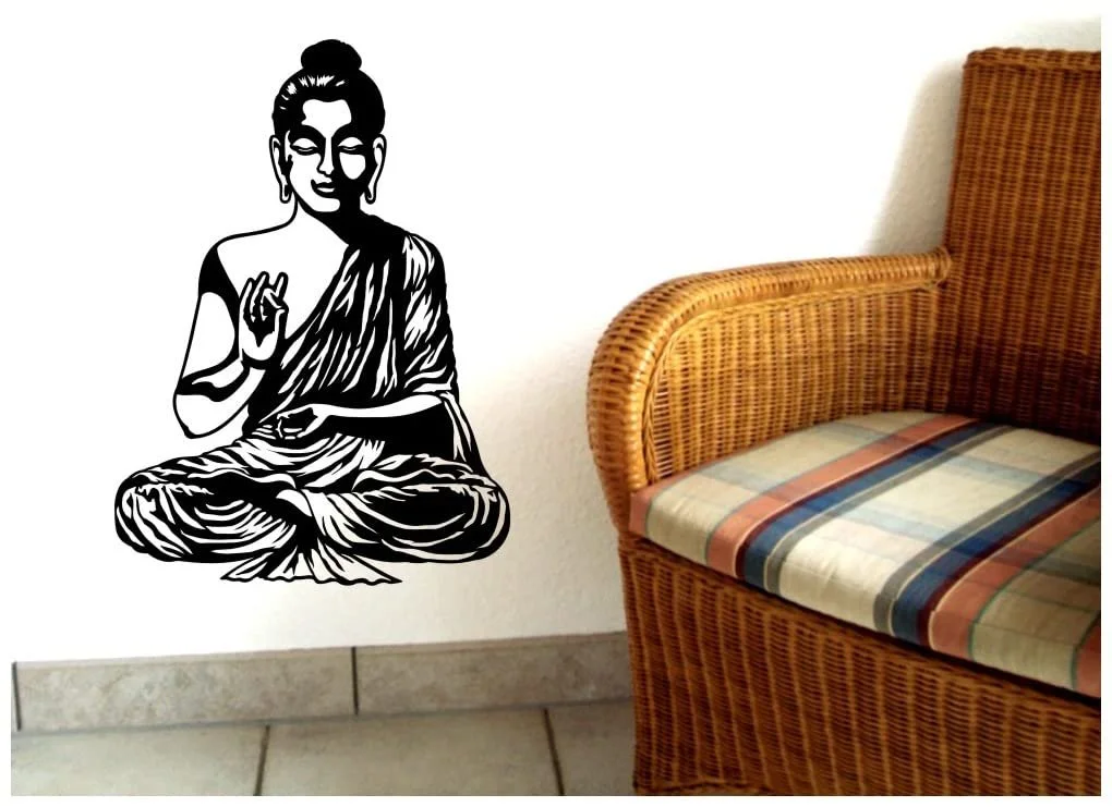 Наклейка на стену Samunshi Buddha 45 x 60 см Средне-серый, фото №2