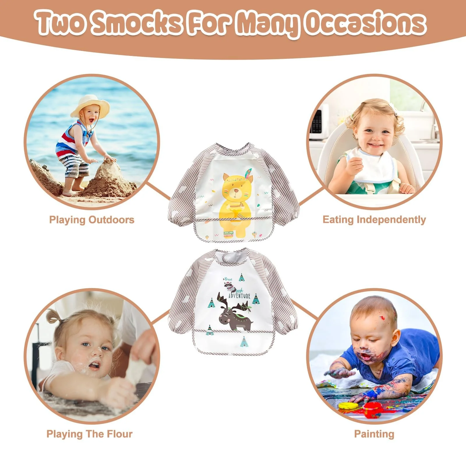 Набір дитячого силіконового посуду Feelhap, 13 предметів: дитяча тарілка з роздільниками та присоскою, дитяча миска з присоскою, силіконовий дитячий нагрудник, поїльник, фото №3