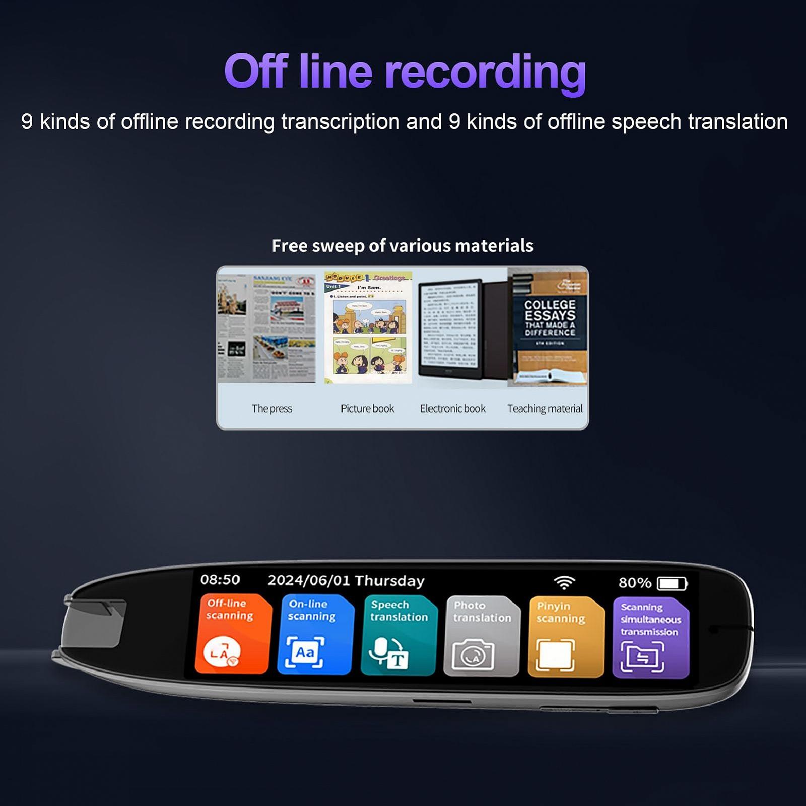 Електронна ручка-перекладач 142 мови Онлайн, пристрій для перекладу Читаюча, фото №8 Електронна ручка-перекладач 142 мови Онлайн, пристрій для перекладу Читаюча, фото №8