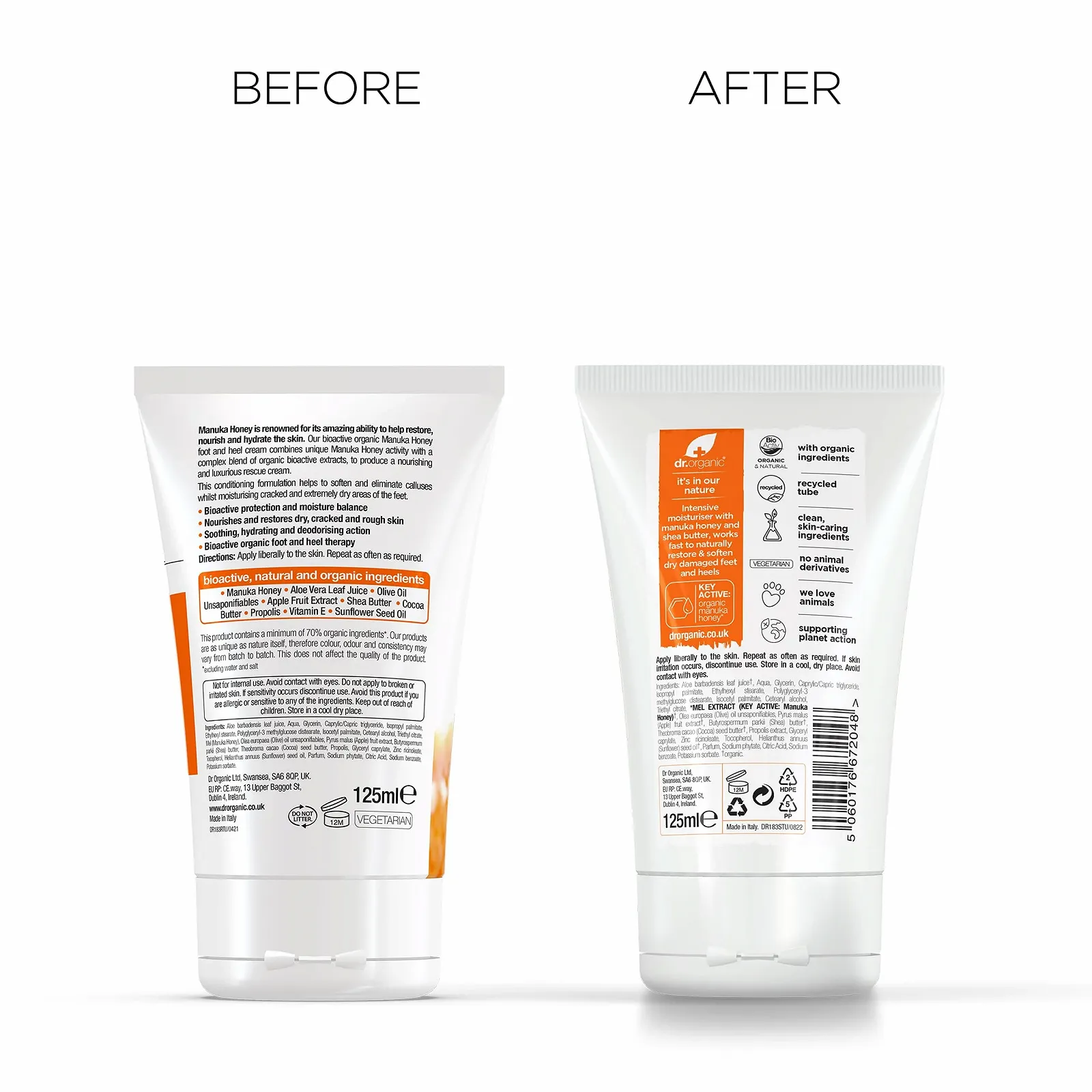 Крем для ног Dr Organic Manuka Honey Увлажняющий для сухой кожи 125 мл, фото №7