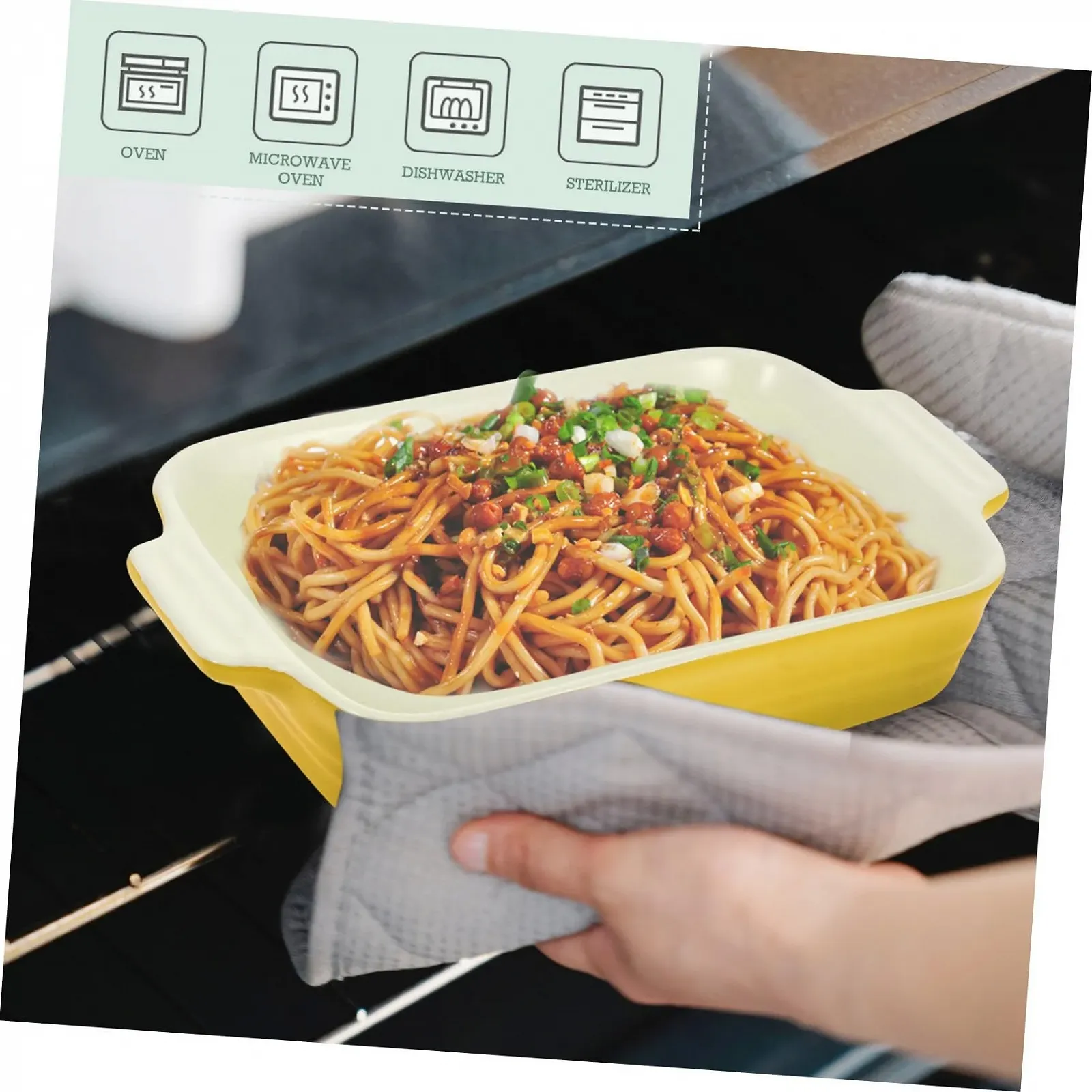 Форма для запікання керамічна VALICLUD з ручками термостійка, фото №2 Форма для запікання керамічна VALICLUD з ручками термостійка, фото №2