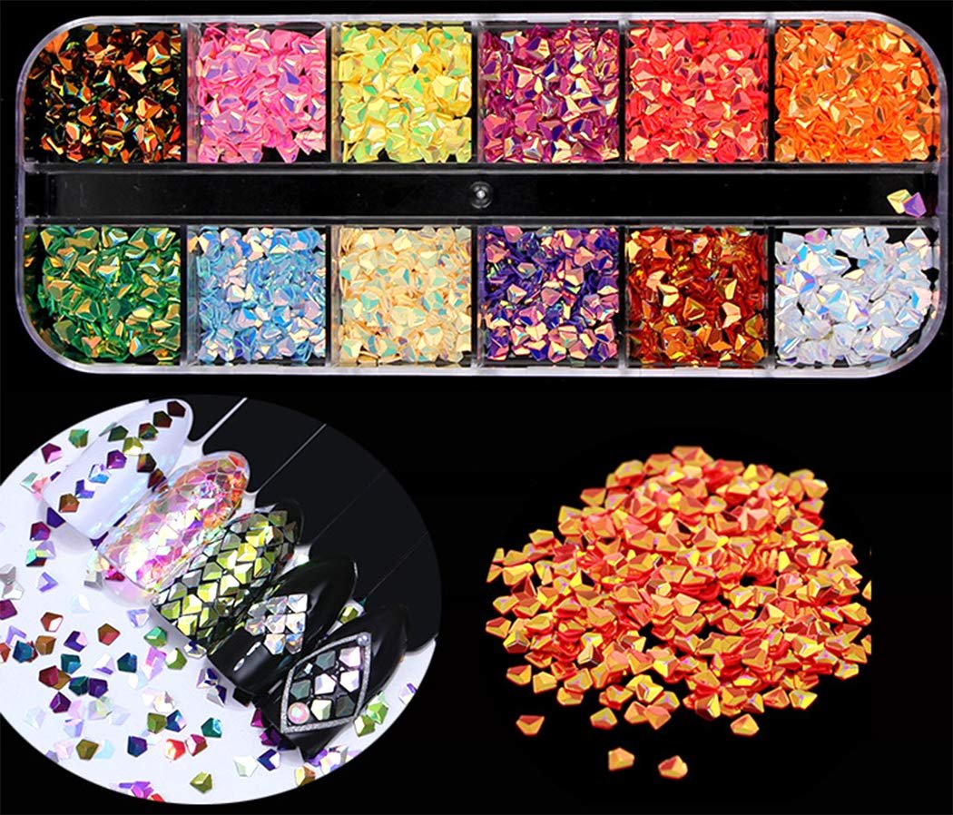 Стразы для ногтей 3000 шт (5 коробок) Разноцветные серьги-гвоздики в форме лошадиного глаза для украшения ногтей, фото №5