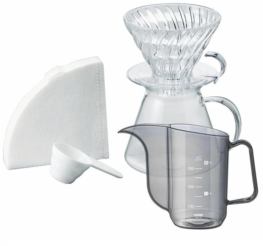Набор Hario Glass V60 Чайник Drip Kettle air, фото №1