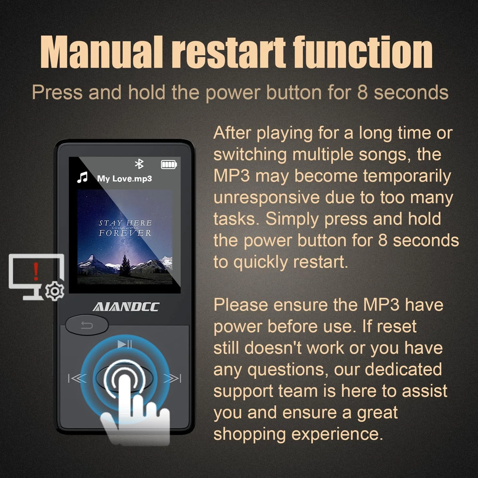 MP3-плеер Bluetooth 5.3 HiFi Sound, FM-радио, 32 ГБ для детей и взрослых, с наушниками, возможность вставить TF-карту Черный, фото №5