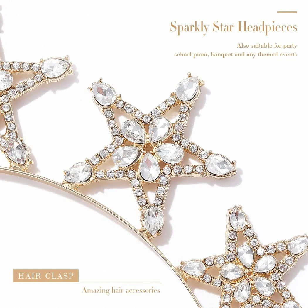 Обруч для волосся Yean Star, прикрашений стразами, кришталевий, фото №6