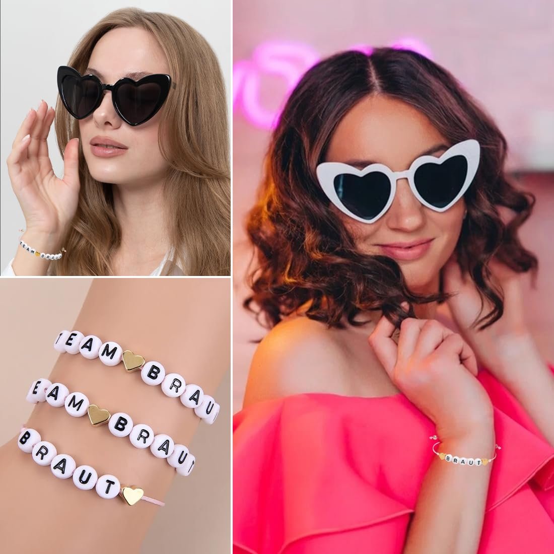 Сонцезахисні окуляри Серце Meleager Чорний/Рожевий, фото №6