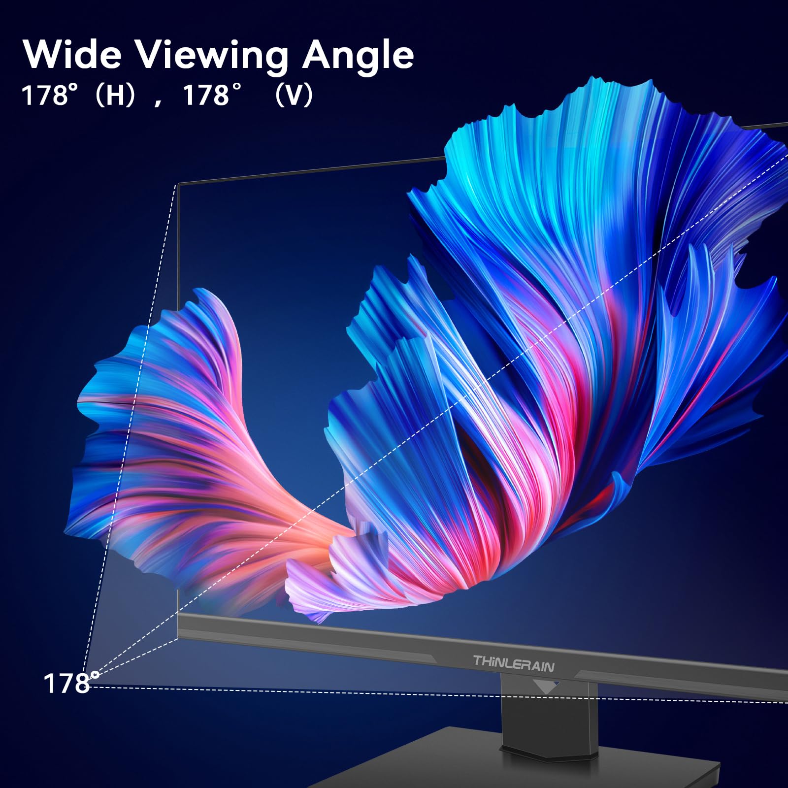 Монітор Thinlerain 27 Inch FHD 1920 x 1080p IPS LED для ПК (HDMI, VGA, 60Hz, FreeSync, 5ms) Чорний, фото №6