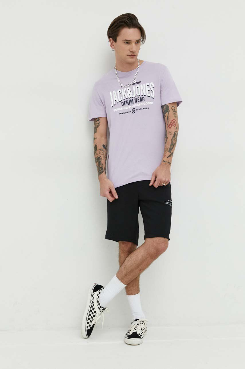 Шорты Jack&Jones JPSTFELIX SWEAT SHORTS GMS 12225113 Черные 2XL, фото №3