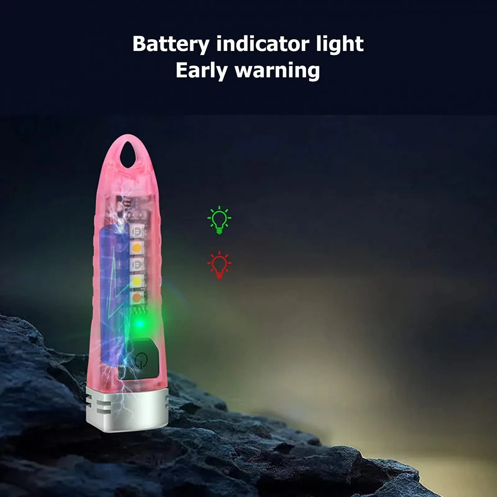 Фонарик карманный Mini LED Аккумуляторный 400 лм Розовый прозрачный, фото №4 Фонарик карманный Mini LED Аккумуляторный 400 лм Розовый прозрачный, фото №4