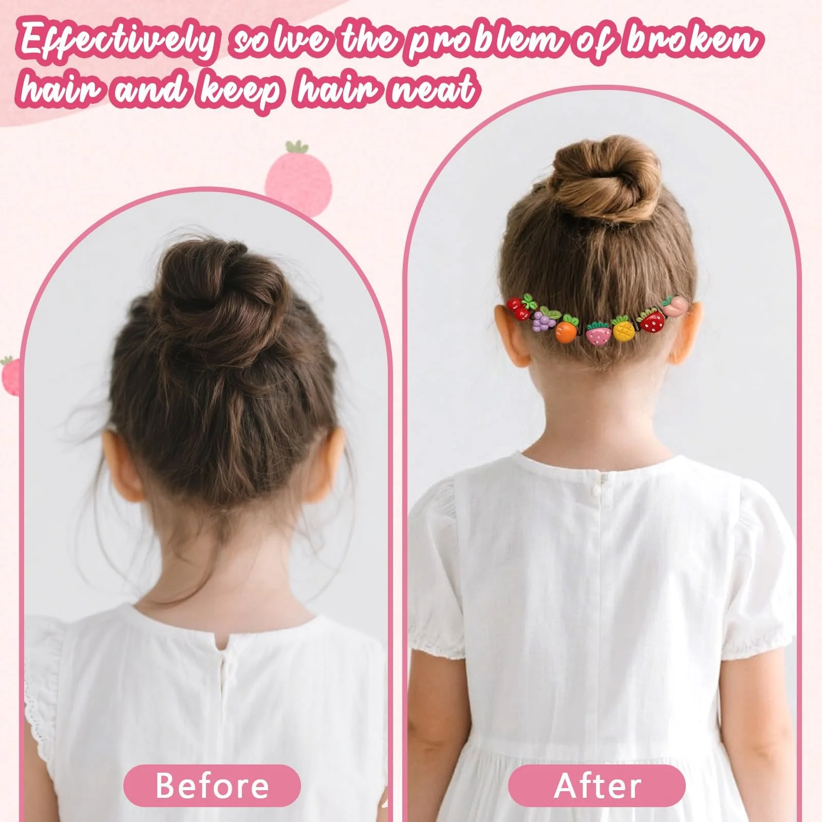 Обруч для волосся з квітами та гребінцем, 4 шт, фото №5