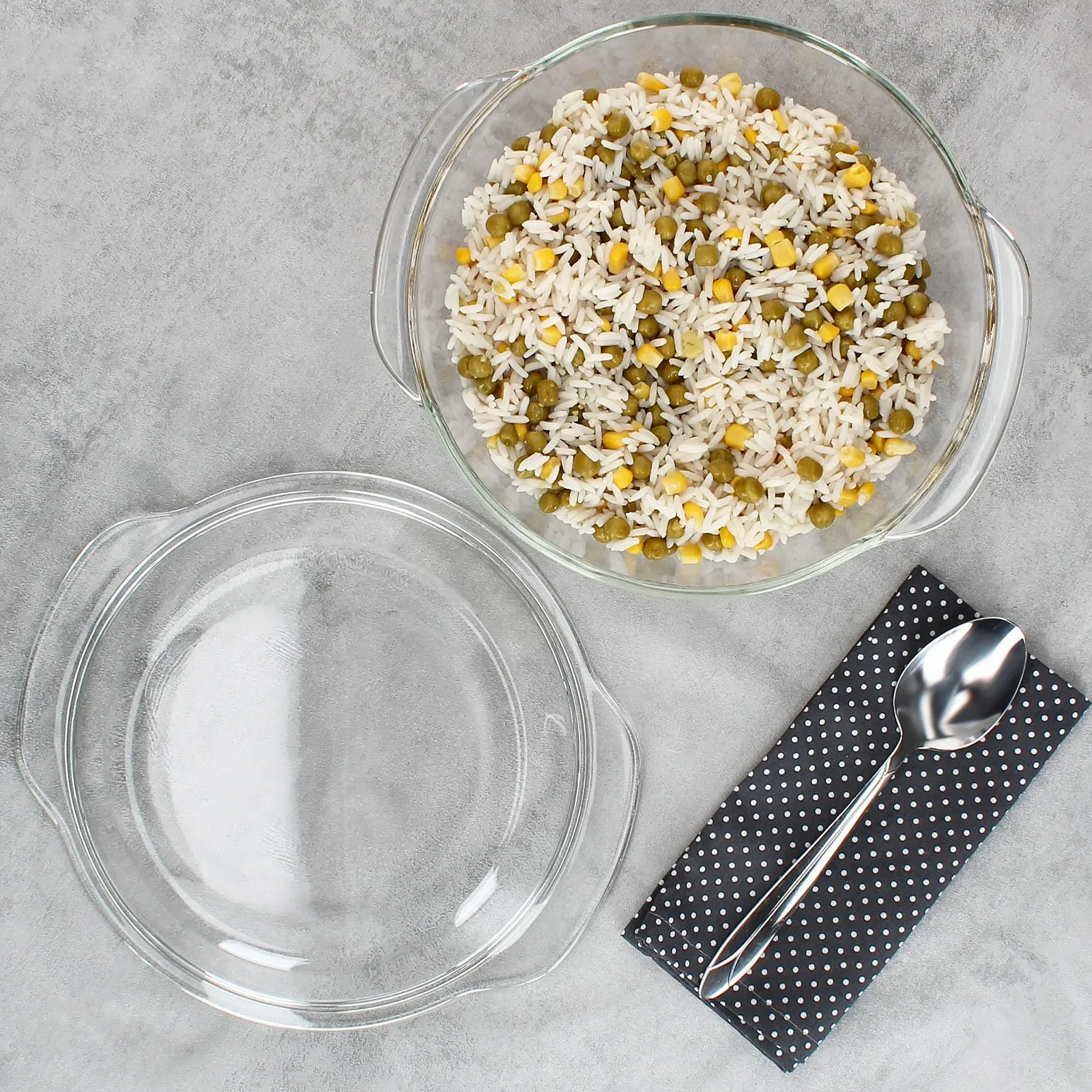 Форма для запікання MamboCat скляна кругла з кришкою 2 л 23.5 см термостійка, фото №5