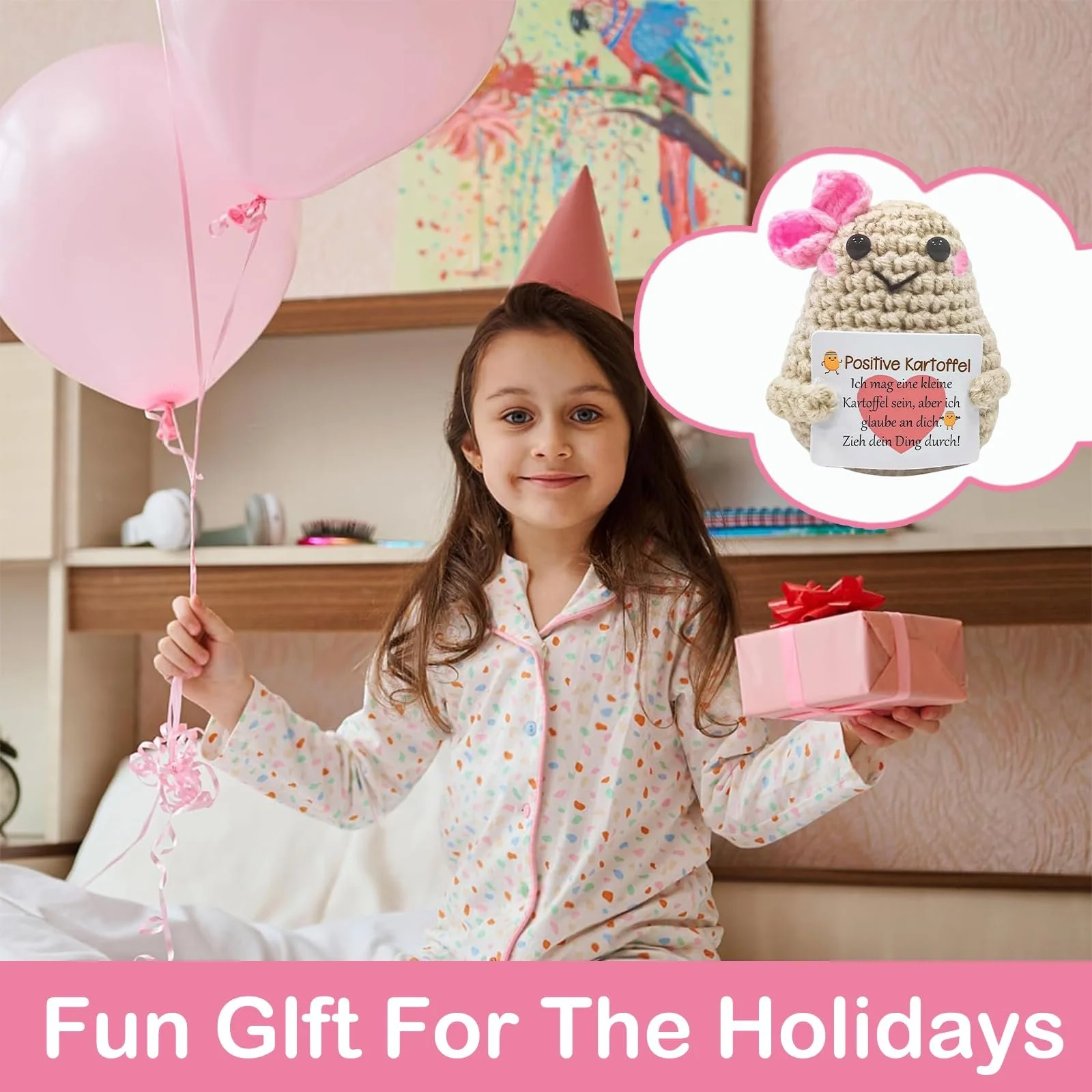 Positive Potato Gifts Creative Knitted Wool Potato Doll Позитивная картошка с бантиком, фото №5 Positive Potato Gifts Creative Knitted Wool Potato Doll Позитивная картошка с бантиком, фото №5