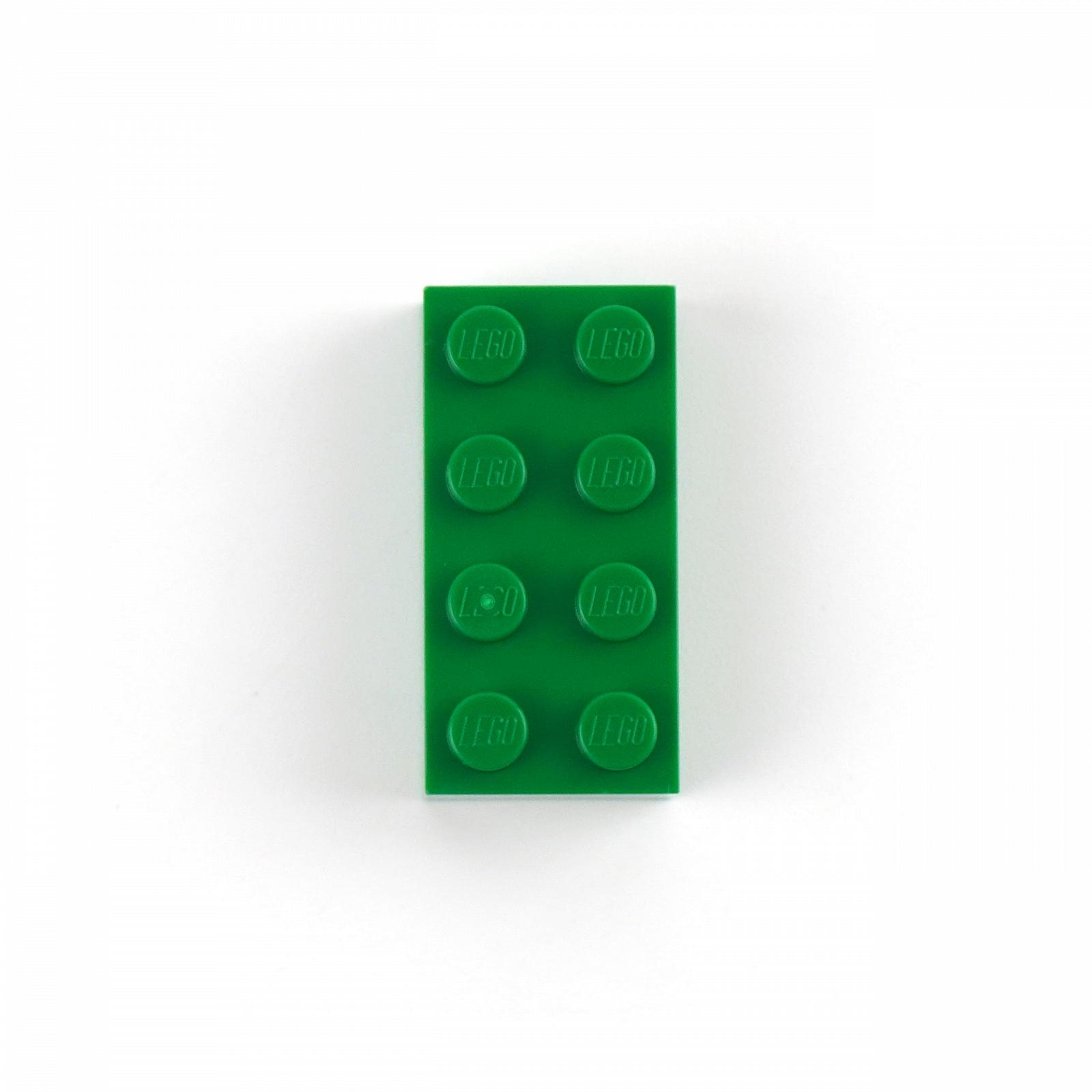 Блоки Lego® Classic Green - 2x4 3001 - 100 шт, фото №4