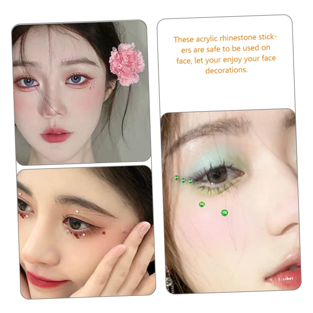 Стразы для ногтей FOMIYES 18 листов, самоклеящиеся, разных цветов, фото №4