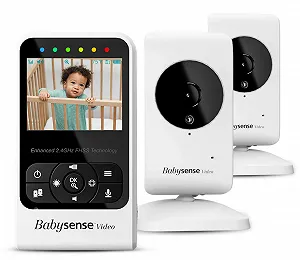 Відеоняня Babysense V24R_2 2 камери 2.4" LCD Нічне бачення Колискові Біла - Фото 1